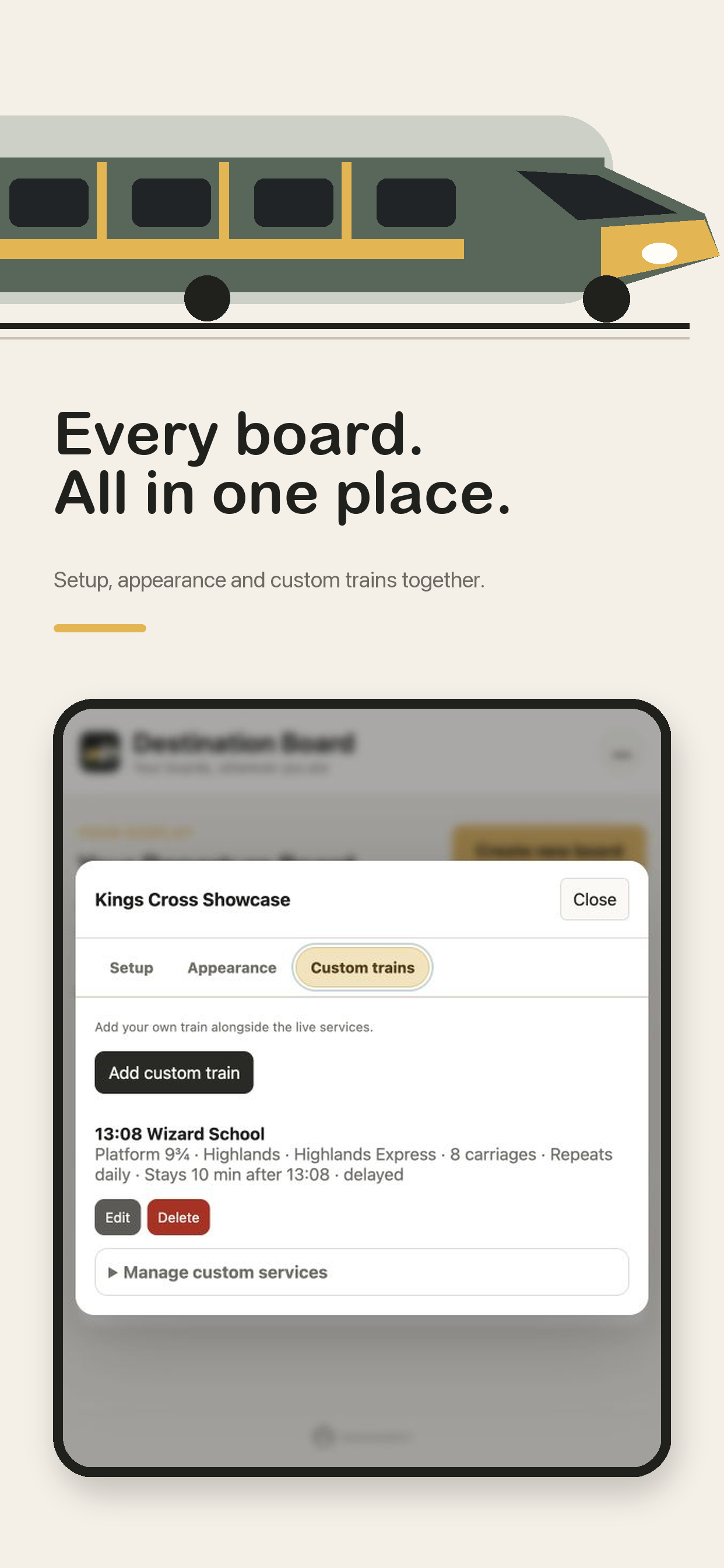 Per-board settings on iPhone